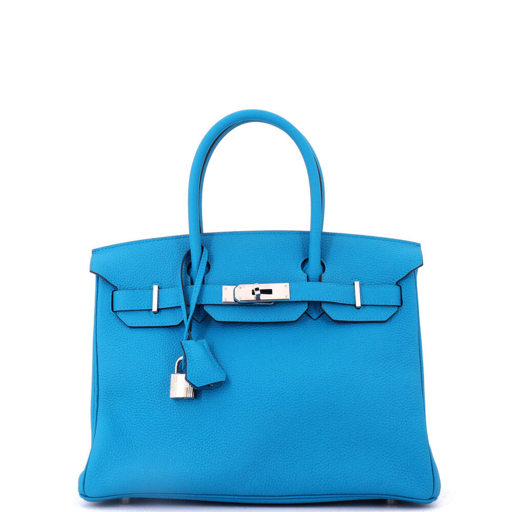 Hermes Birkin 30 Blue Togo with Palladium Hardware